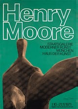 Reproduction of an original poster design for Henry Moore, Staatsgalerie Moderne Kunst Munich