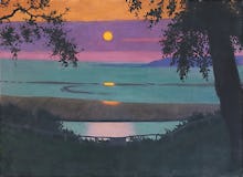 Sunset At Grace, Orange And Violet Sky , 1918