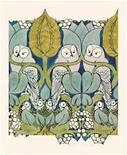 The Owl wallpaper and textile design, 1897
