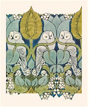 The Owl wallpaper and textile design, 1897