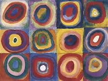 Colour Study. Squares And Concentric Circles