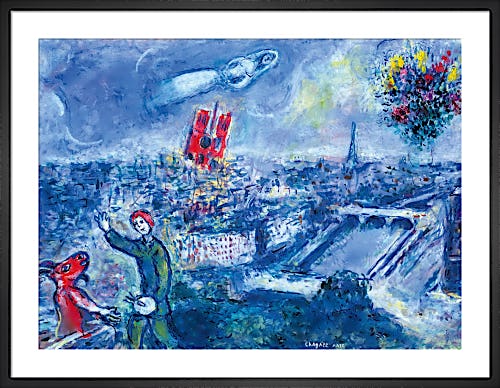 View of Paris by Marc Chagall