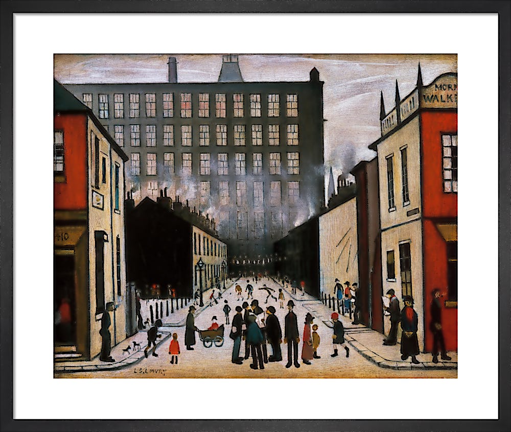 Lowry Crowther STREET Stockport-GALLEGGIANTE Effetto Tela Wall - Foto 5