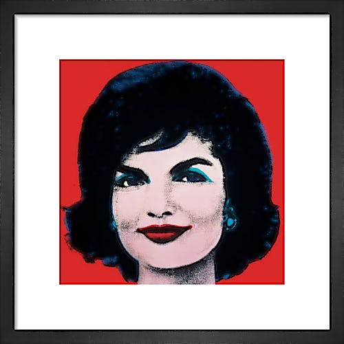 Jackie, 1964 (on red) by Andy Warhol