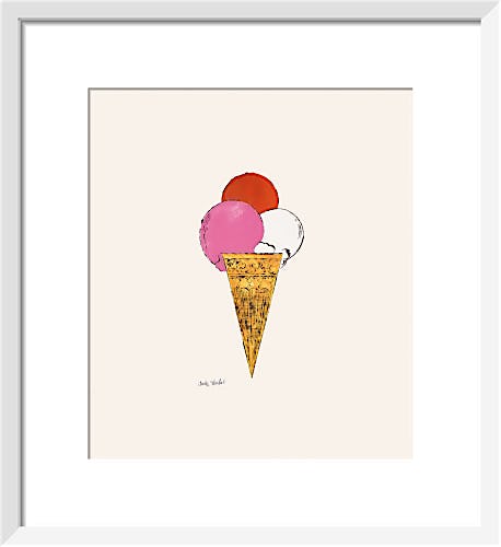 Ice Cream Dessert, c.1959 (red, pink, white) by Andy Warhol