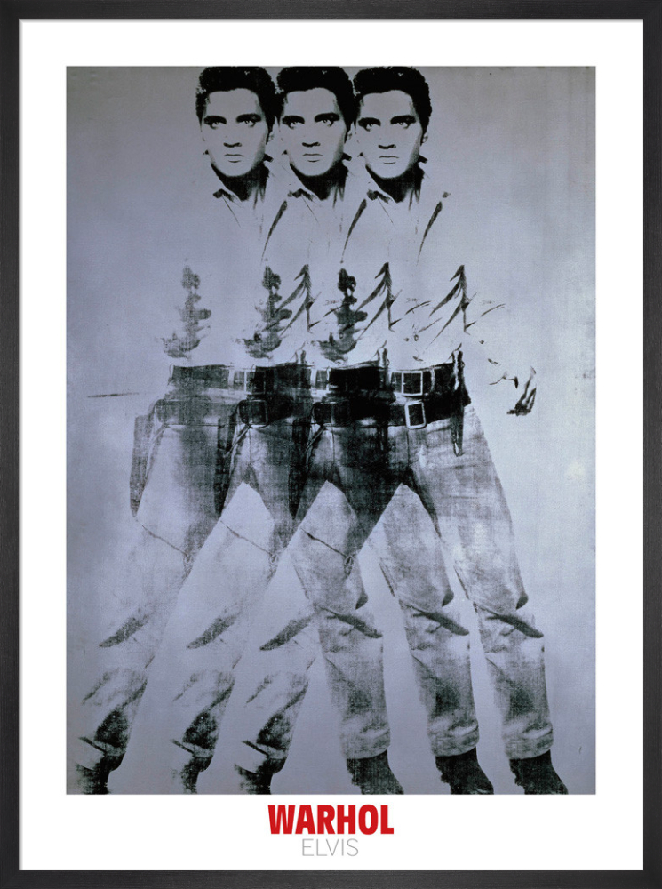 ウォーホル Two Elvis (1963)（エルビスプレスリー) ポスター 特別額装マット作品/アートポスター/ダブル エルビス プレスリー