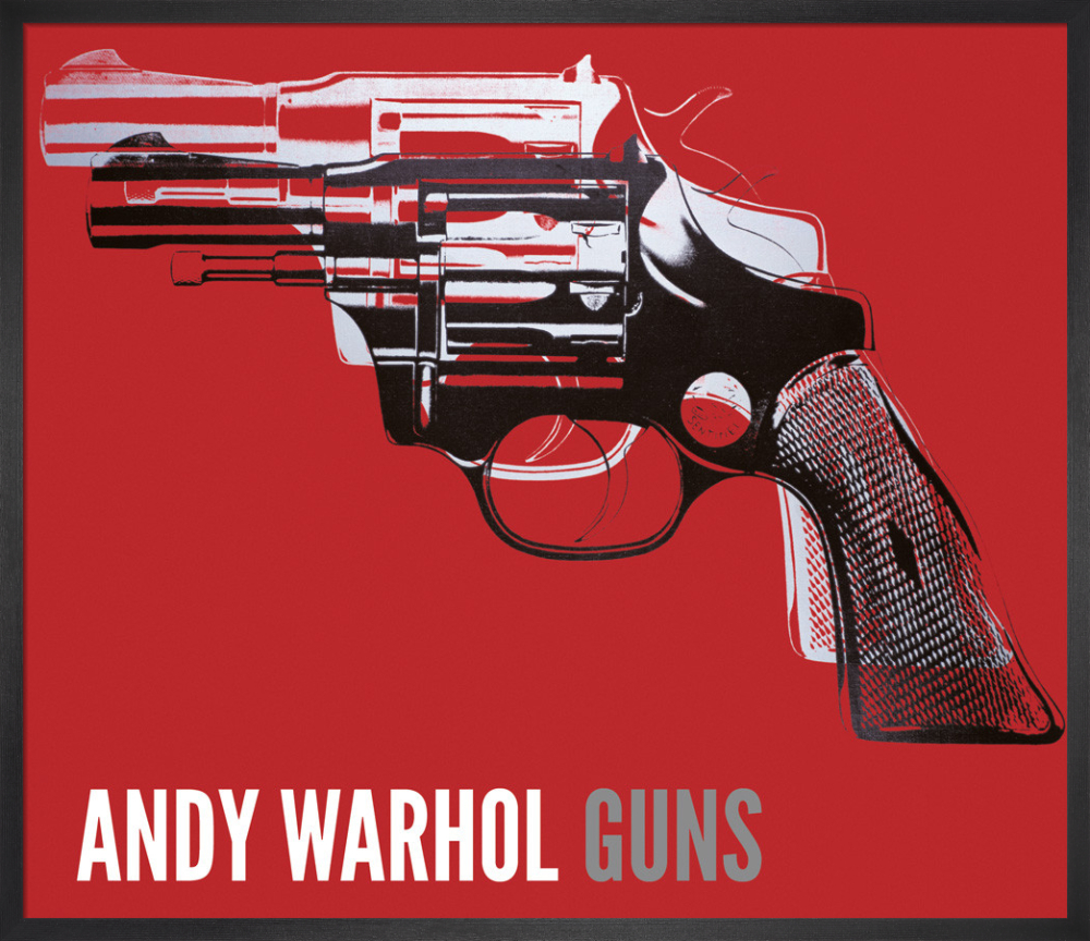 Guns, c.1981-82 (white and black on red)