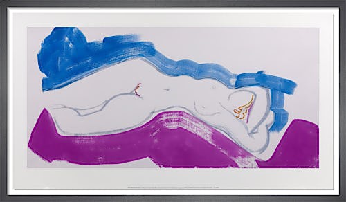 White Nude Blue and Pink by Ivon Hitchens