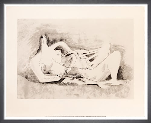 Drawing for Figure in Metal or Re-inforced Concrete, 1931 by Henry Spencer Moore