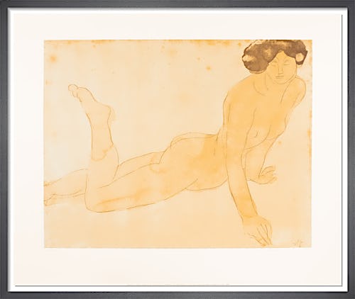 Femme nue allongee sur le ventre by Auguste Rodin