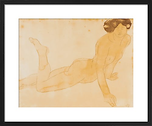 Femme nue allongee sur le ventre (small) by Auguste Rodin