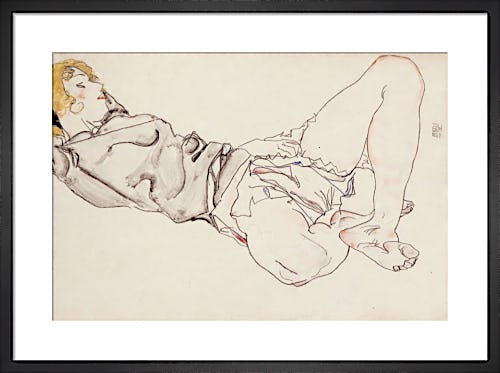 Reclining Woman with Blond Hair, 1912 by Egon Schiele