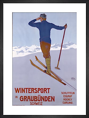 Wintersport in Graubunden, 1906 by Walter Koch