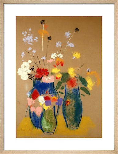 Three Vases of Flowers, c.1908 by Odilon Redon