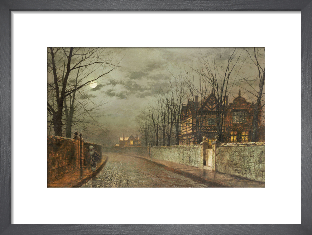 Old English House, Moonlight After Rain, 1883