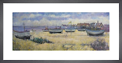Aldeburgh Fishing Boats & Yellow Flag by Anne Rea