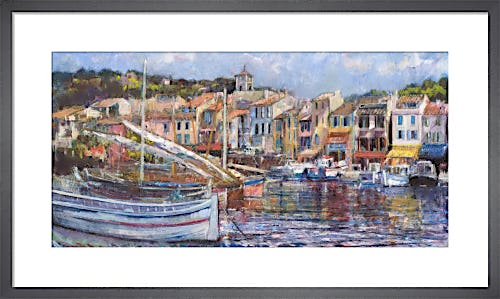 Cassis Harbour Panorama by Anne Rea