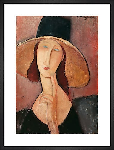 Portrait of Jeanne Hebuterne in a Large Hat, c.1918 by Amedeo Modigliani