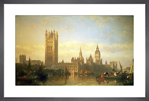 New Palace of Westminster from the River Thames by David Roberts