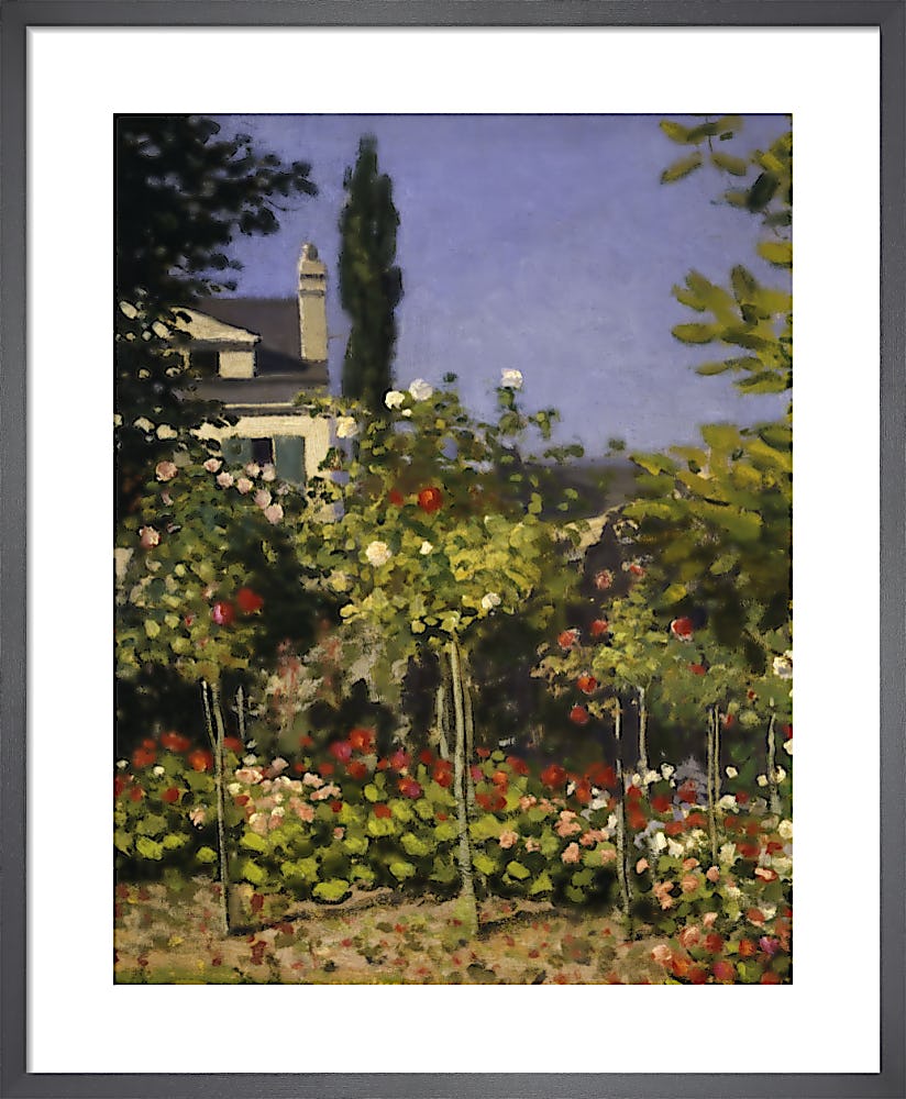 Iris Mauves, 1914 Art Print by Claude Monet