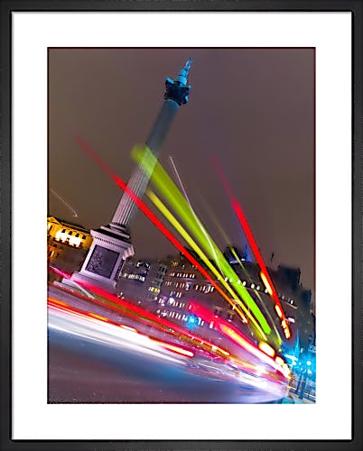 Bus Lights, Trafalgar Square, London by Assaf Frank