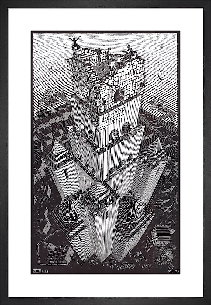 Black and White Wall Decor - Escher Geometric Wall Art - Moduuli Escher —  King Kong design & art