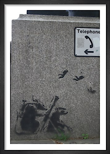 Banksy - Embankment Rats 1 by Panorama London
