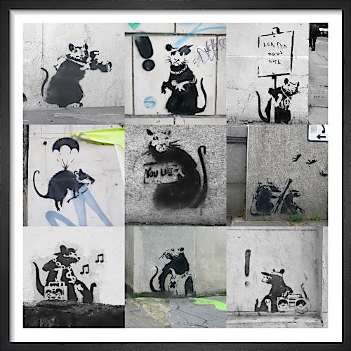 Banksy - Rats Collage by Panorama London