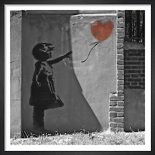 Banksy - New North Road (B&W) by Panorama London