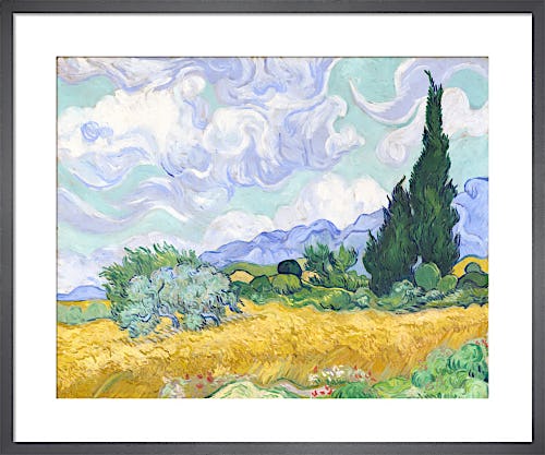 A Wheatfield, with Cypresses by Vincent Van Gogh
