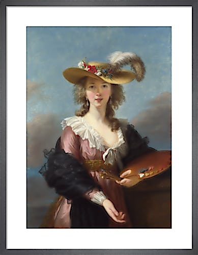 Self Portrait in a Straw Hat by Louise Elisabeth Vigee Le Brun