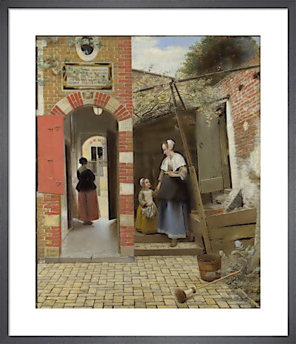The Courtyard of a House in Delft by Pieter de Hooch