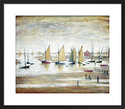 Yachts at Lytham by L.S. Lowry