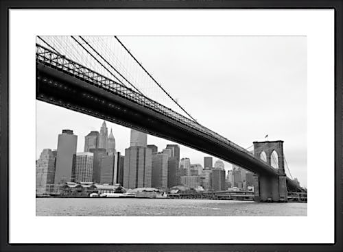 Manhattan from Brooklyn (b/w) by Erin Clark