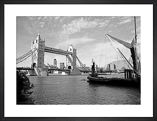 Tower Bridge and Thames barge by Niki Gorick