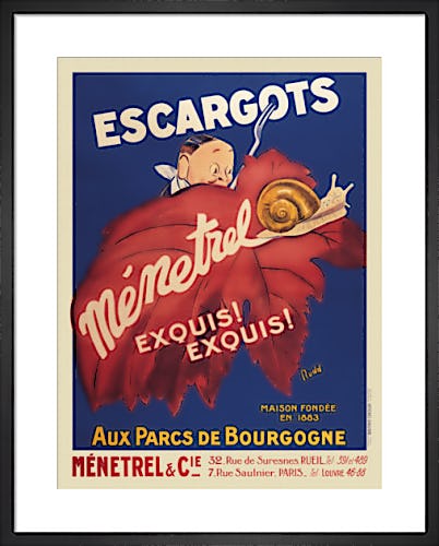 Escargots Menetrel by Vintage Posters