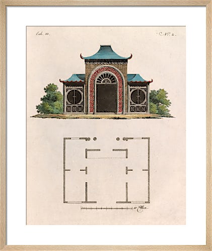 Oriental Garden Room and Plan by Johann Gottfried Grohmann