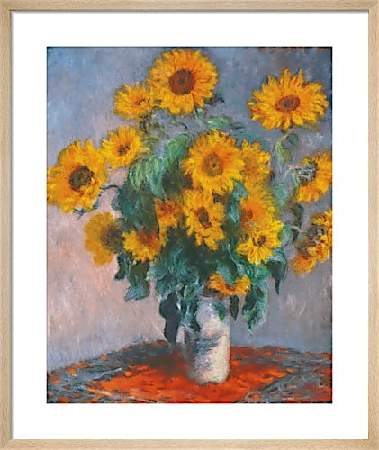 Vase of Sunflowers by Claude Monet