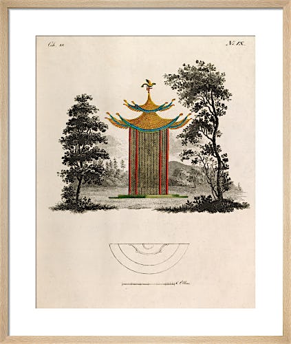 Oriental Pagoda and Plan by Johann Gottfried Grohmann