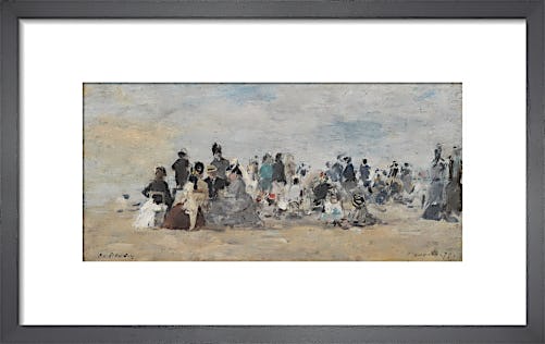Beach at Trouville by Eugene Louis Boudin