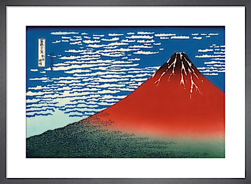 Red Fuji by Katsushika Hokusai