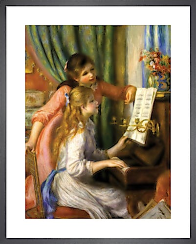 Two Young Girls at the Piano by Pierre Auguste Renoir