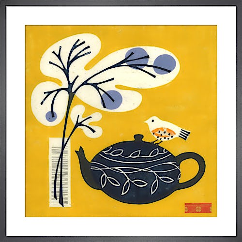 Yellow Bird on Teapot by Fiona Howard