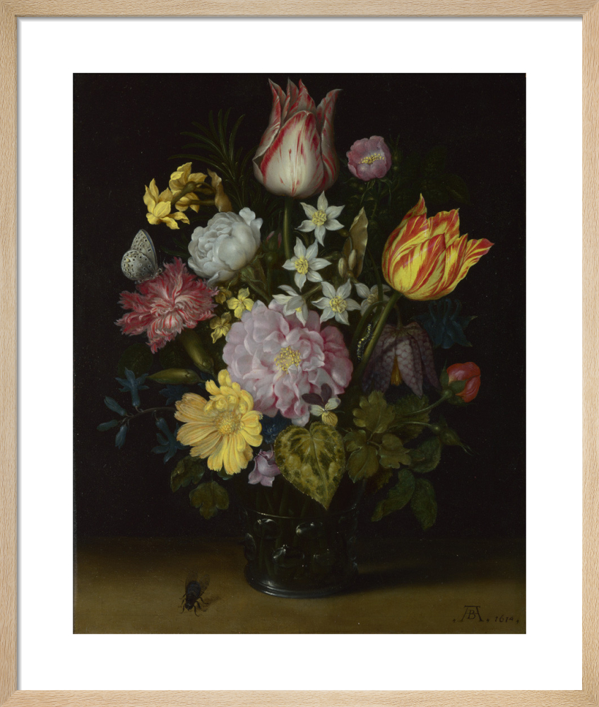 Flowers in a Glass Vase