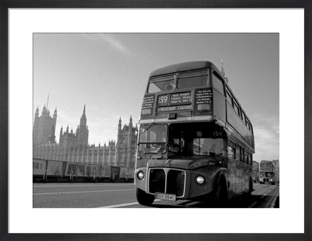 Routemaster bus farewell, Westminster Bridge
