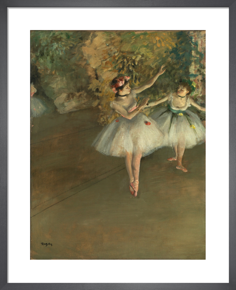 Two dancers on a stage