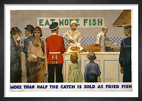 Empire Marketing Board - More Than Half the Catch is Sold as Fried Fish by Charles Pears