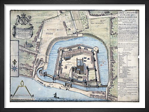 The Tower Of London as surveyed in 1597 (copy c.1805) by R H Jago