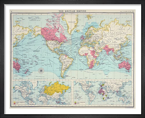 The British Empire, The Citizen's Atlas, 1912 by J G Bartholomew