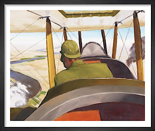 A British Pilot in a BE2c, 1919 by Sydney W Carline
